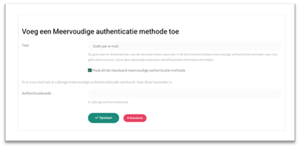 011 Instellen CodeEmail